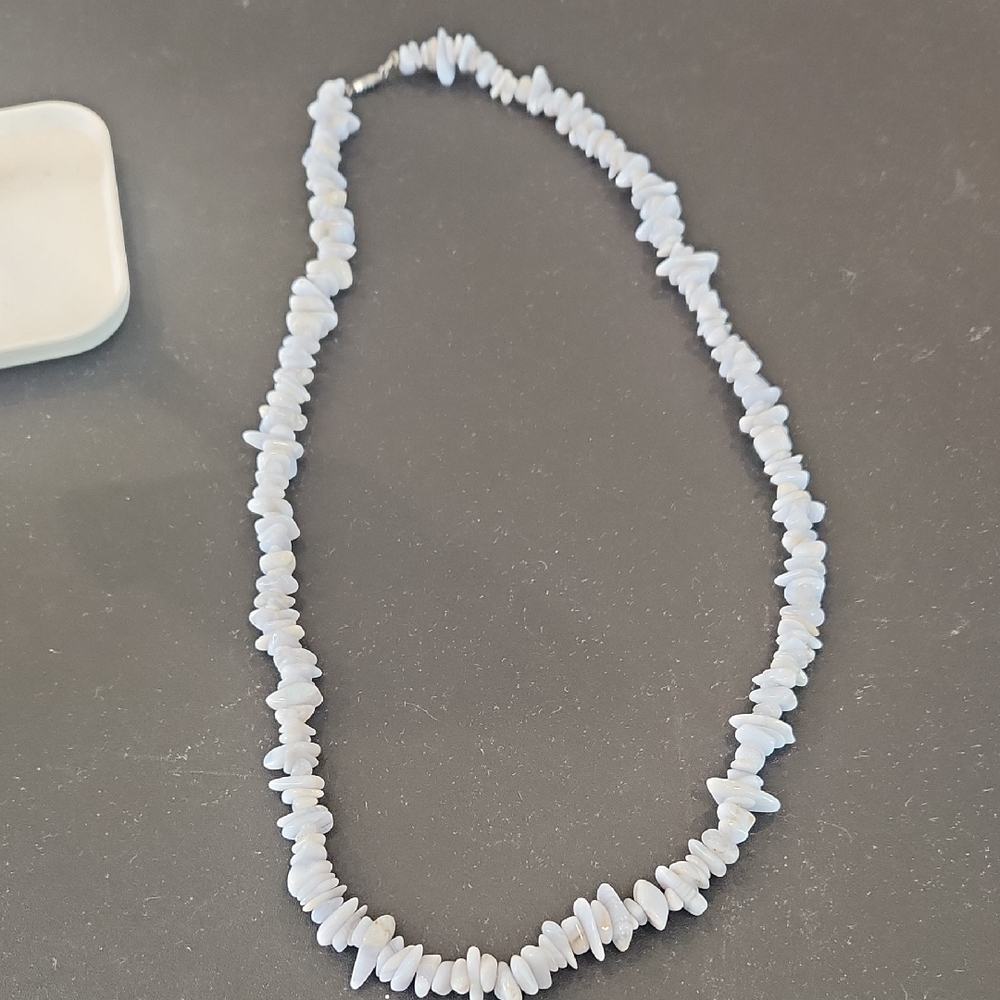 Elegant White Beaded Necklace
